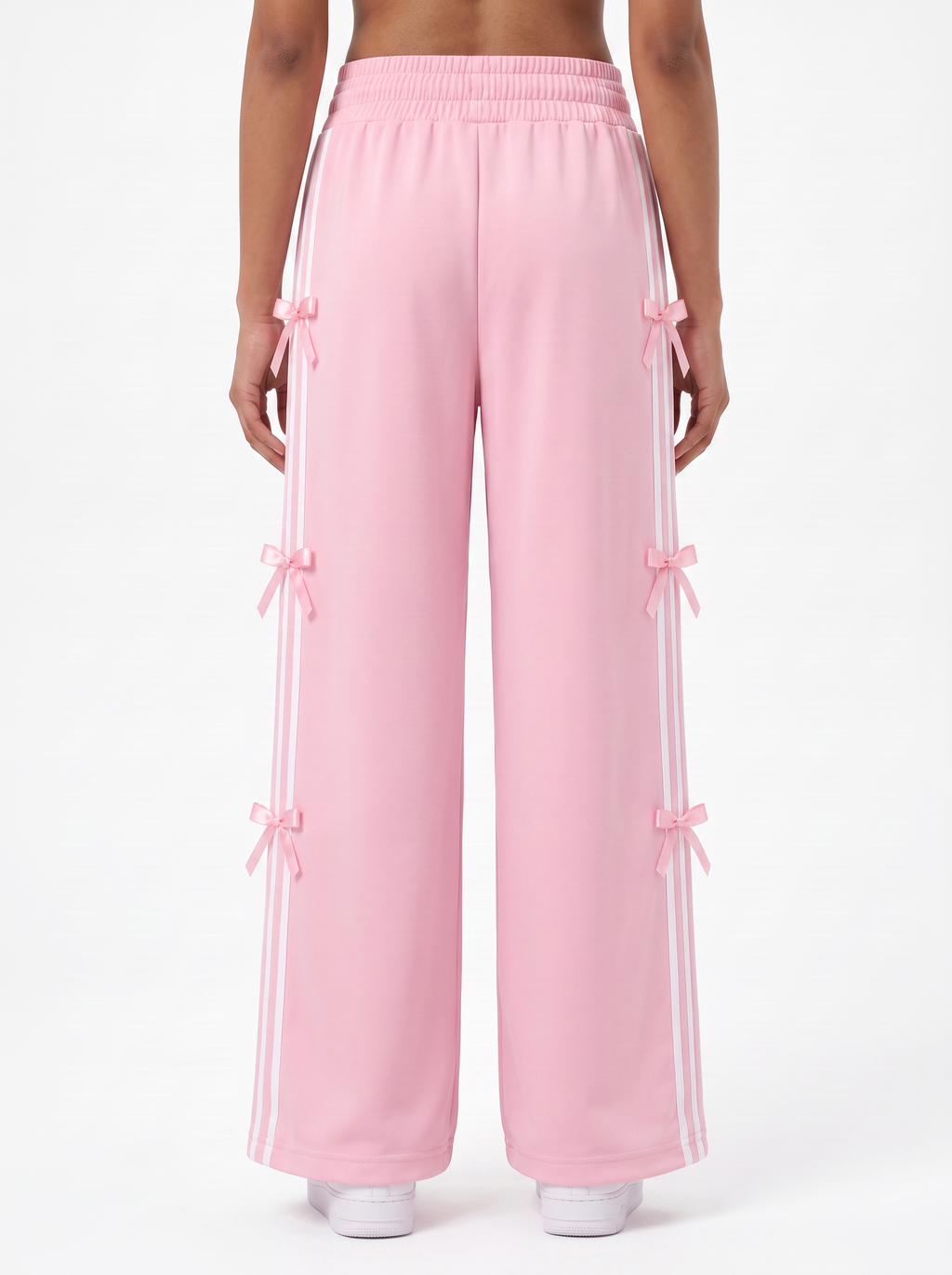 Coquette Ribbon Track Pants Pink