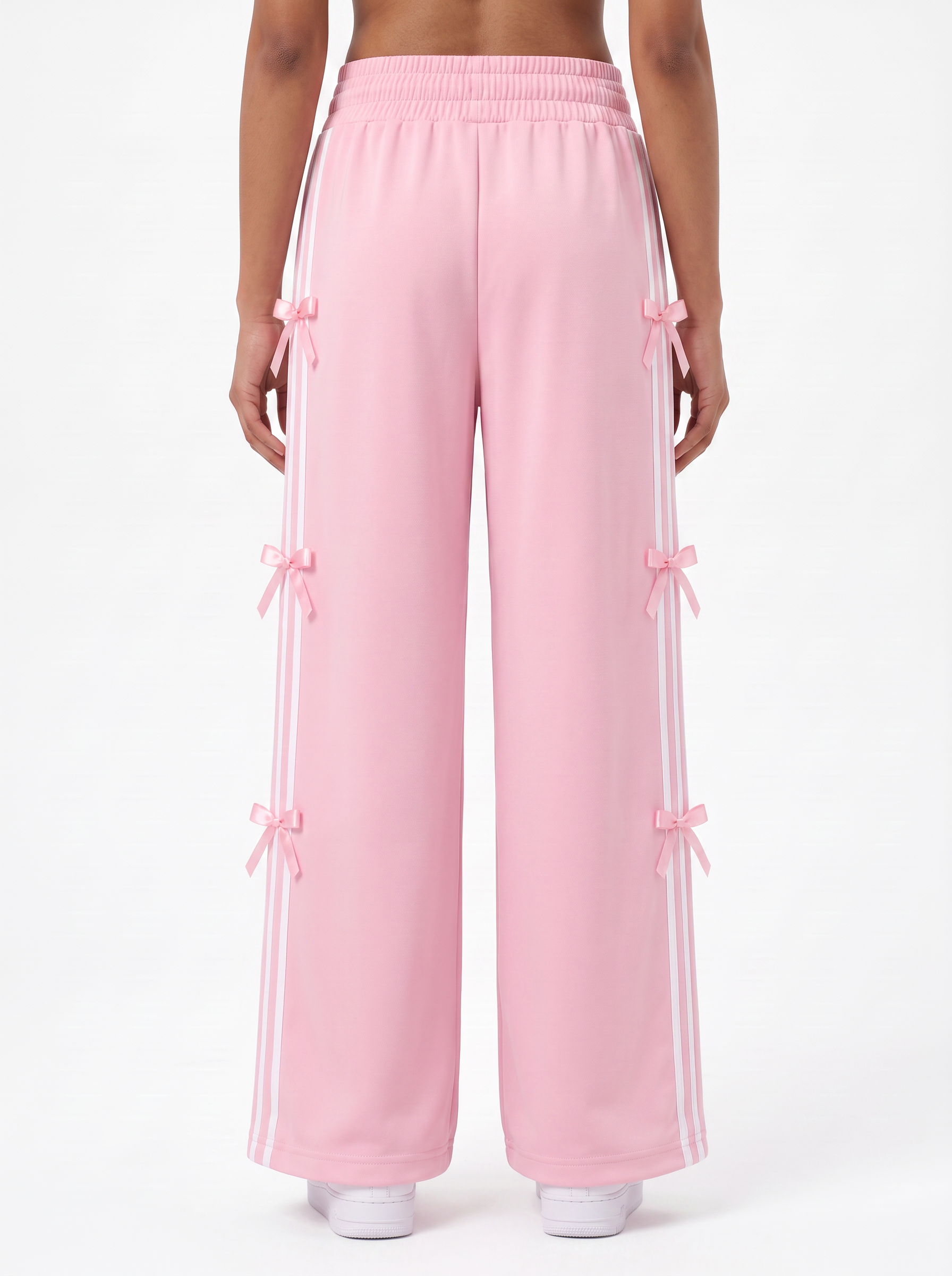 Coquette Ribbon Track Pants Pink