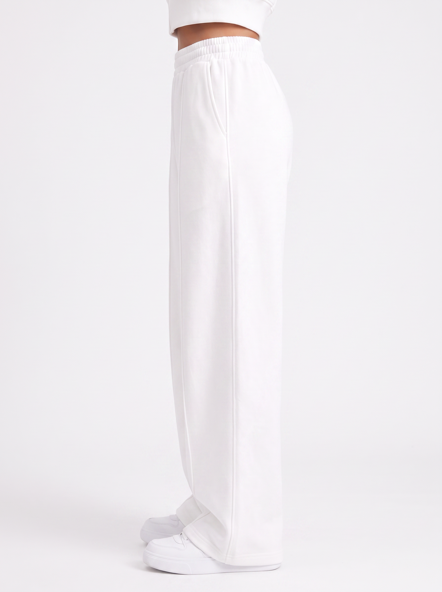 Cloud Soft Wide-Leg Pants White