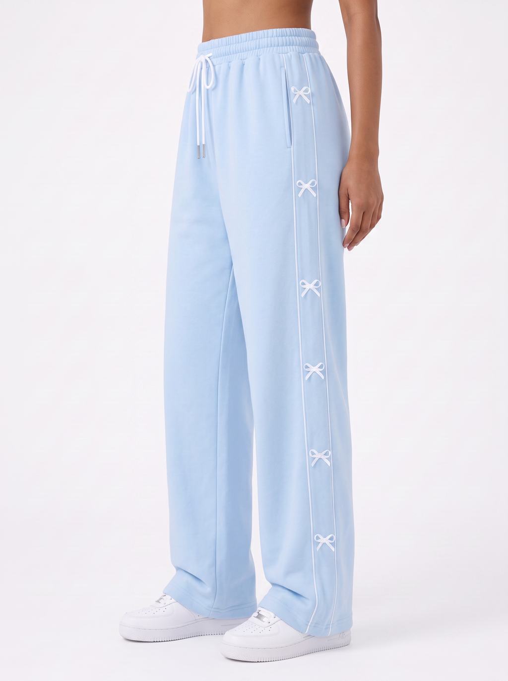 Blush Ribbon Lounge Pants Blue