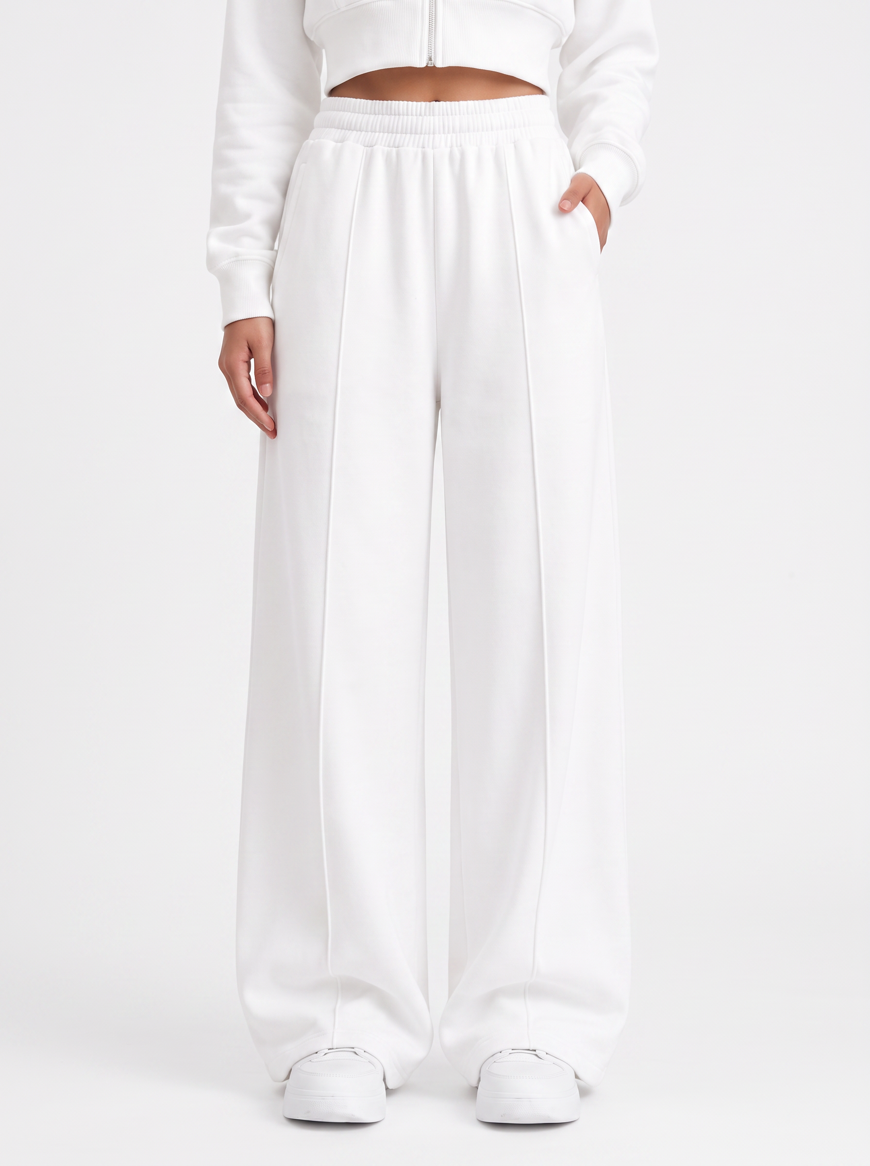 Cloud Soft Wide-Leg Pants White